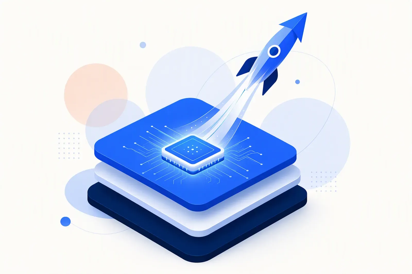 Illustration of AI powering digital transformation in a small business