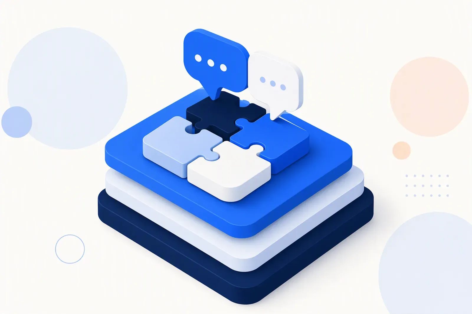 Illustration of a team collaborating through a digital transformation